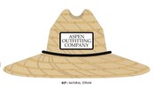 Richardson #827 Straw Hat - AOC Patch White
