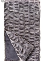 Fabulous Furs Couture Throw Gray Mink 60 x 60