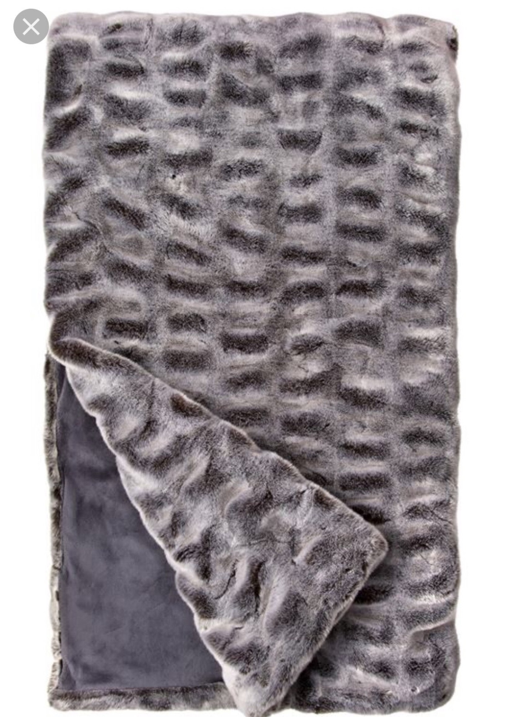 Fabulous Furs Couture Throw Gray Mink 60 x 60