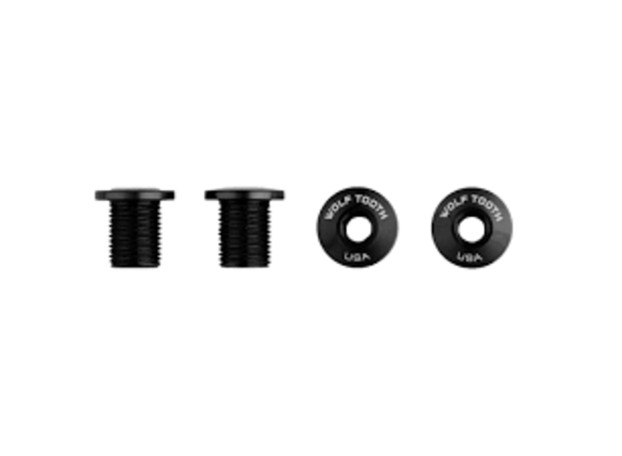 4CBCN06BLK, Chainring Hardware, M8x6mm, Black, 8pcs