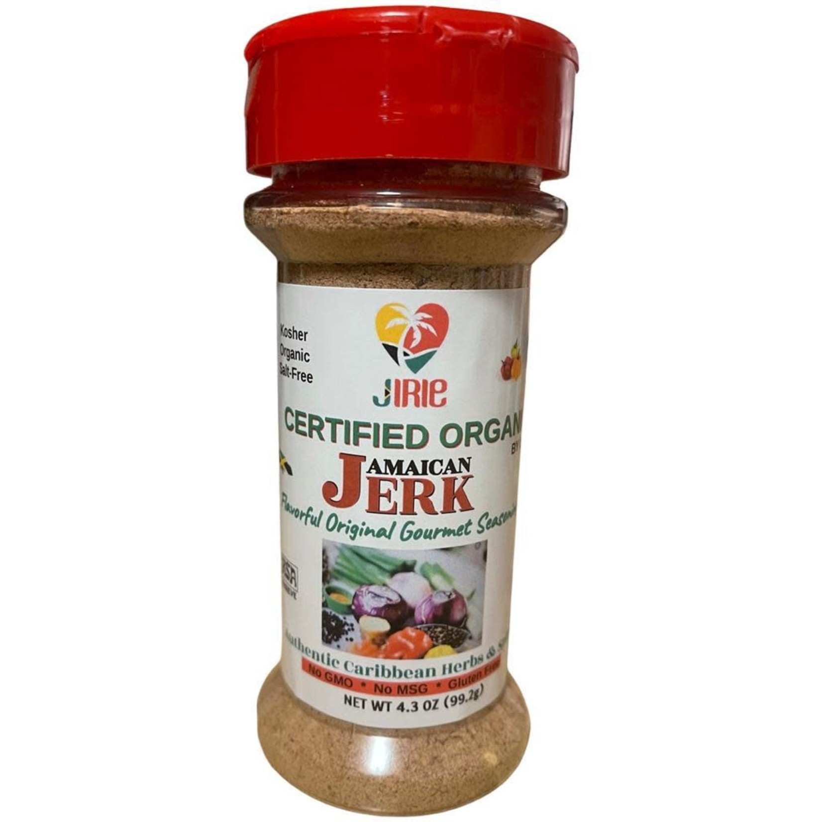 JIRIE Jerk Organic Jamaican Seasoning (Kosher Organic Salt-Free) Medium/Hot