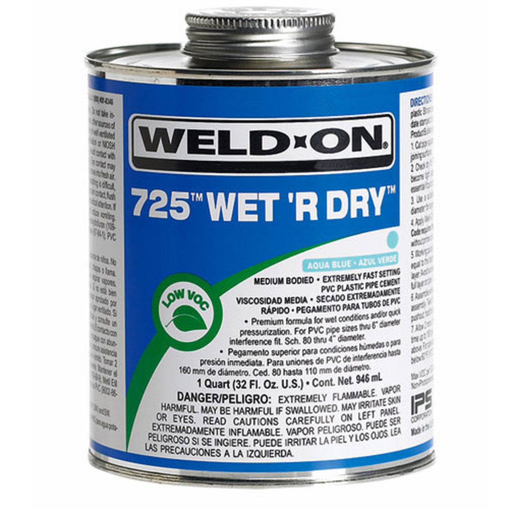 Weld-On® 725™ Wet 'R Dry™ - PVC Glue - 1/2 Pint