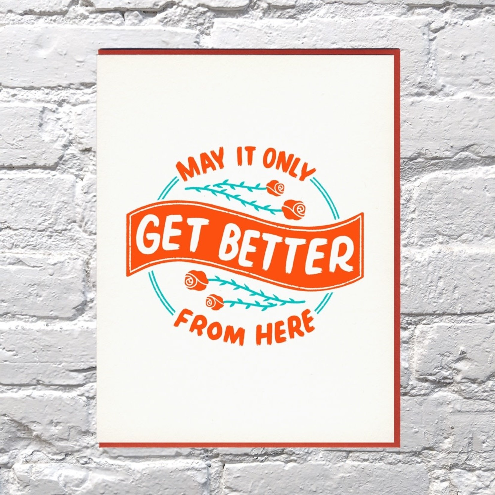 Bench Pressed Better From Here Greeting Card