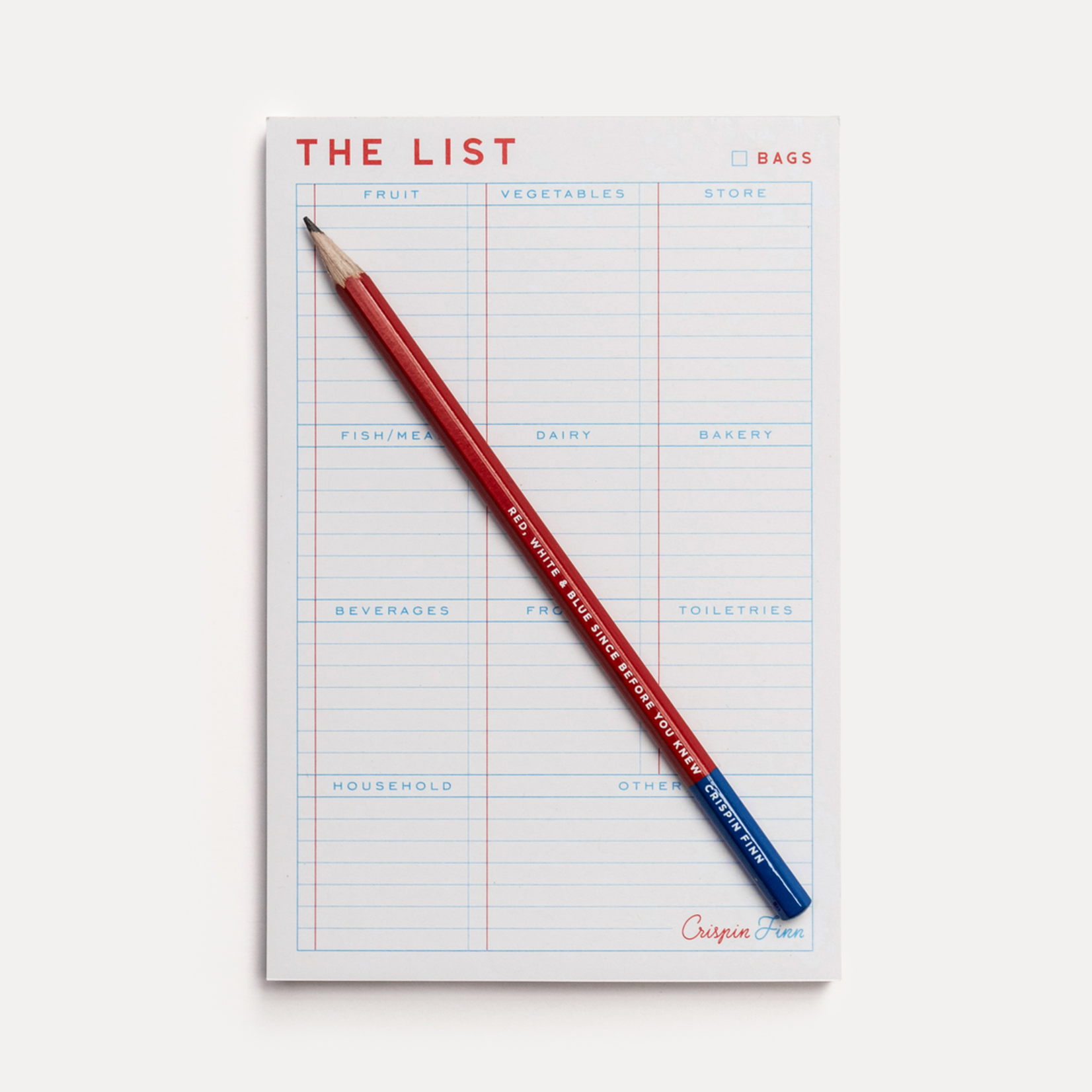 Crispin Finn The List Shopping Planner Notepad