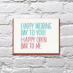 Bench Pressed Happy Wedding Day To You Greeting Card
