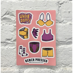 Bench Pressed Undies Sticker Sheet