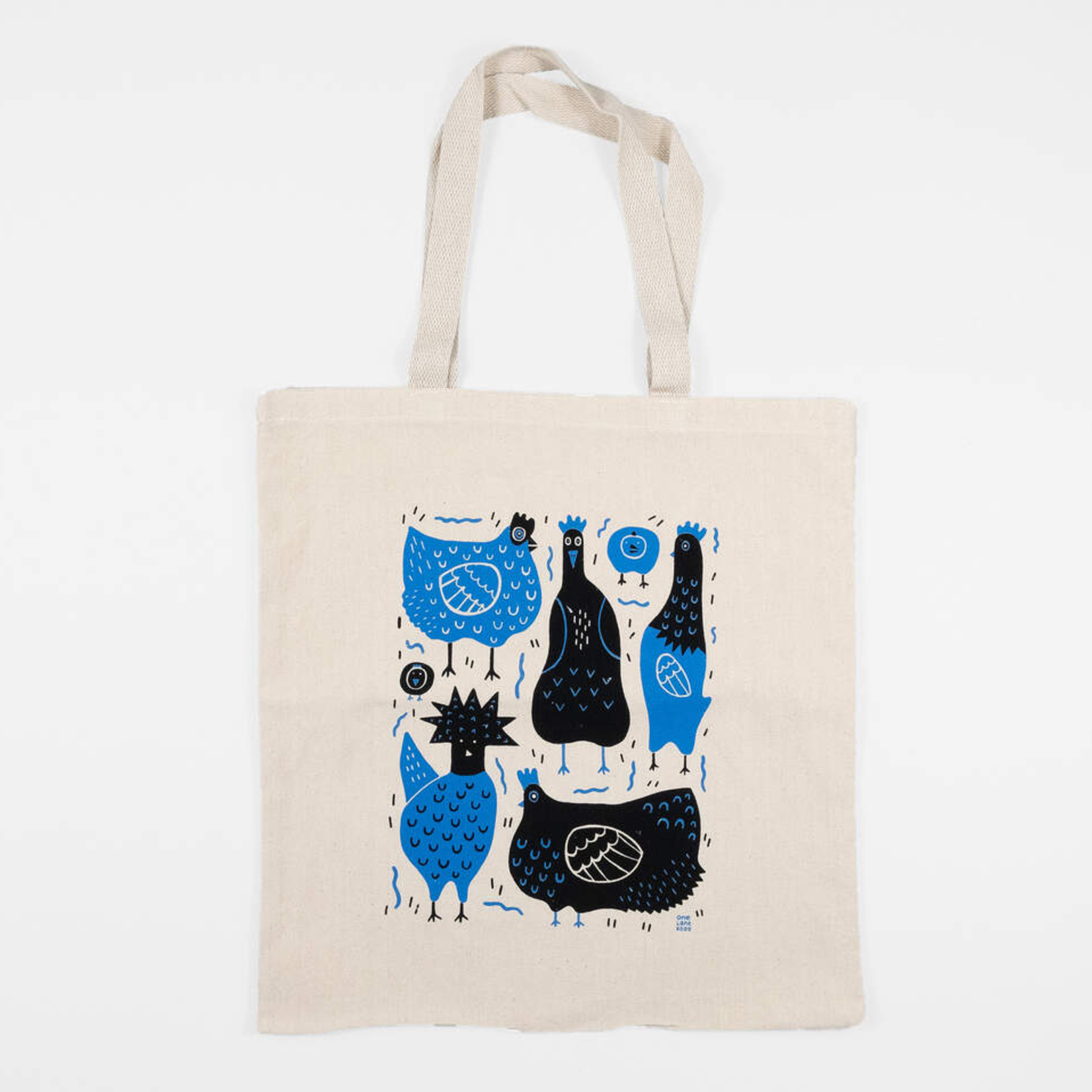 One Lane Road Chickens Tote