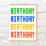 Bench Pressed 4 BDAYS Colorful Greeting Card