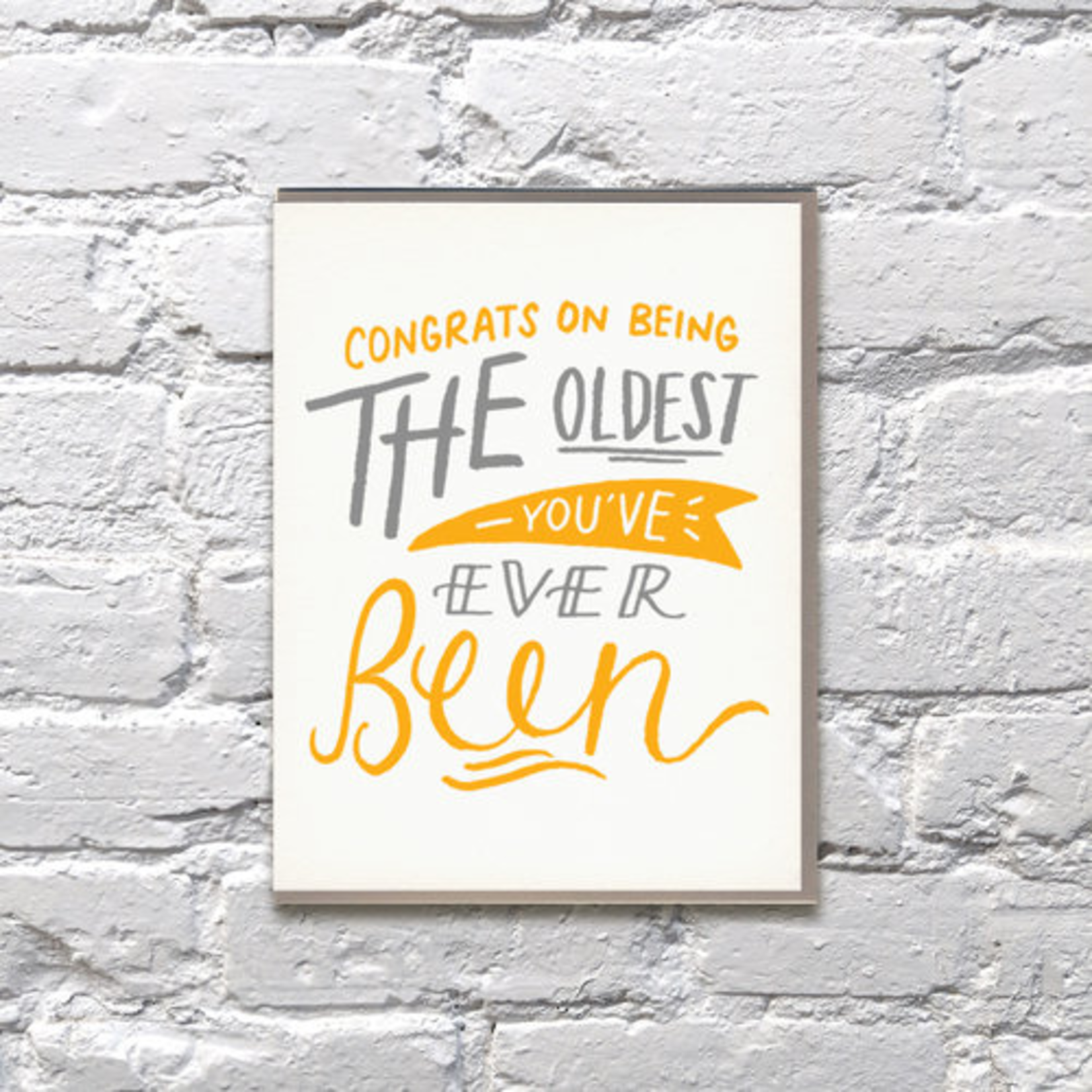 Bench Pressed Congrats on Being the Oldest Ever Greeting Card