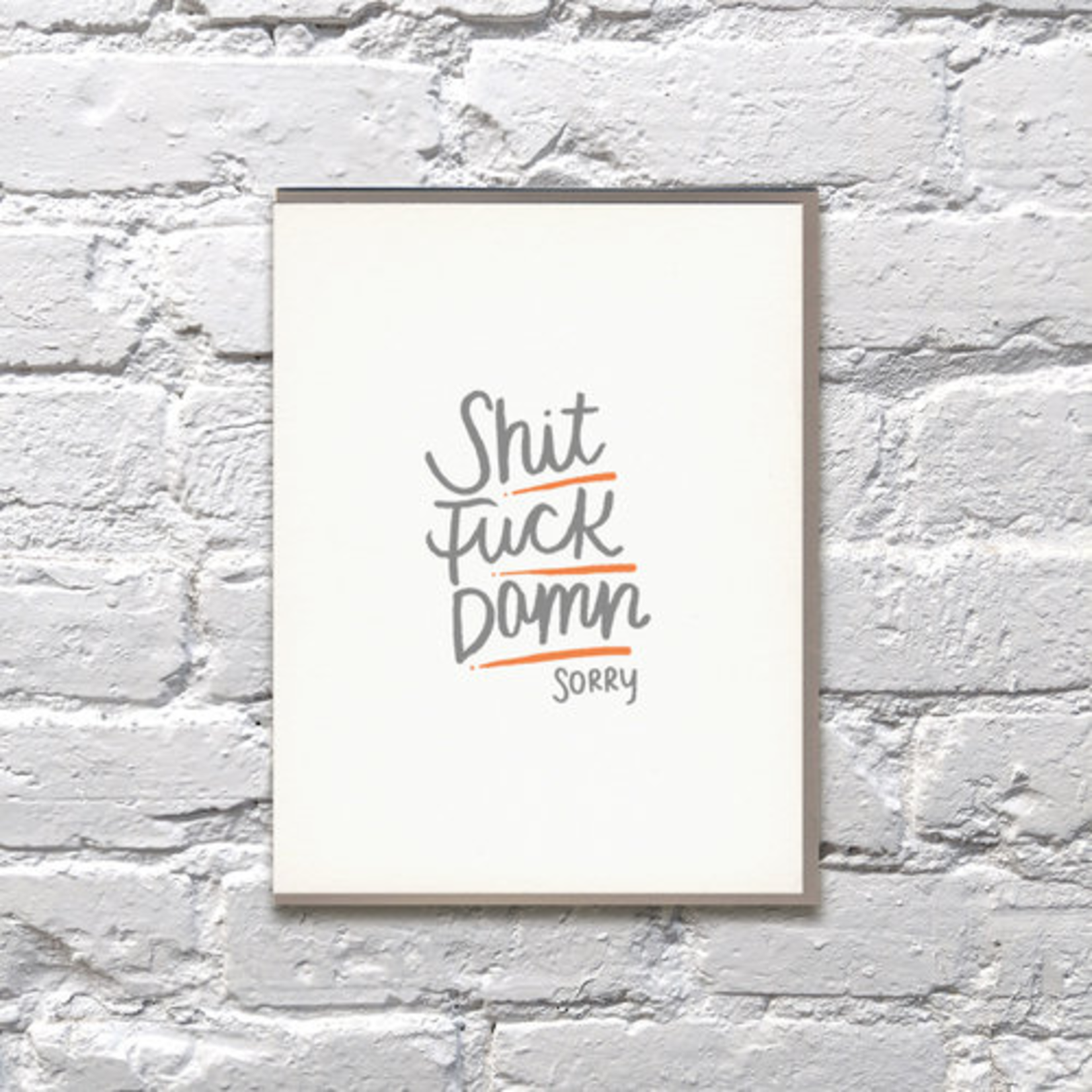 Bench Pressed Shit Fuck Damn Sorry Greeting Card