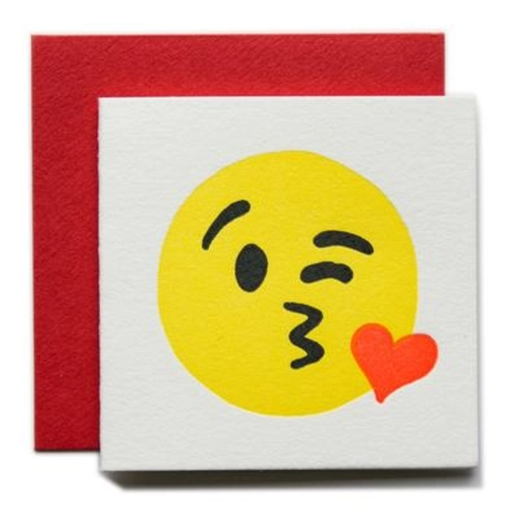 Ladyfingers Letterpress Tiny Kissy Face Card