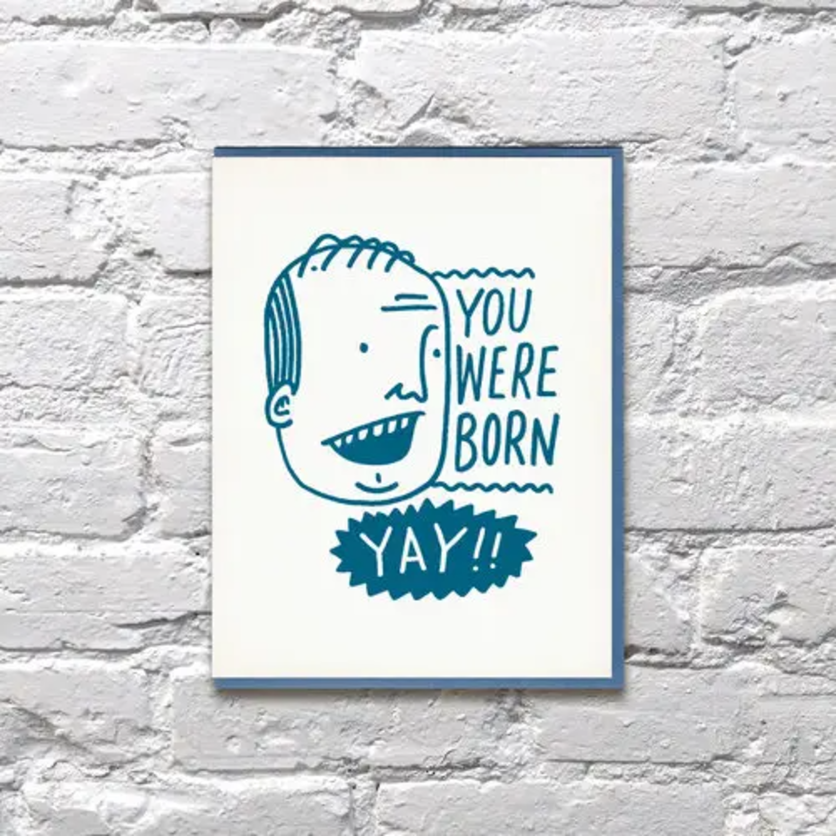 Bench Pressed Born Yay Birthday Greeting Card