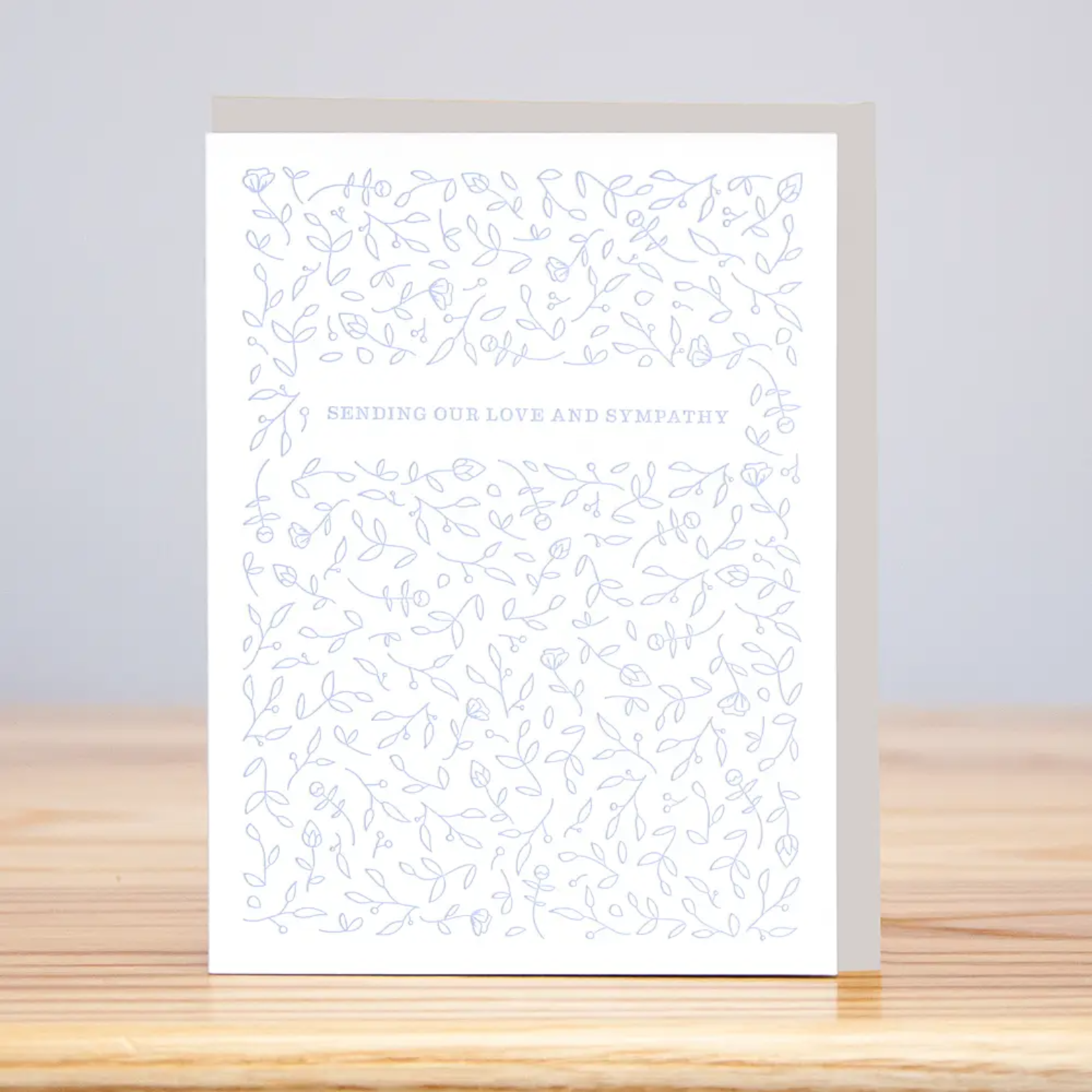 Huckleberry Letterpress Sending Love and Sympathy Greeting Card