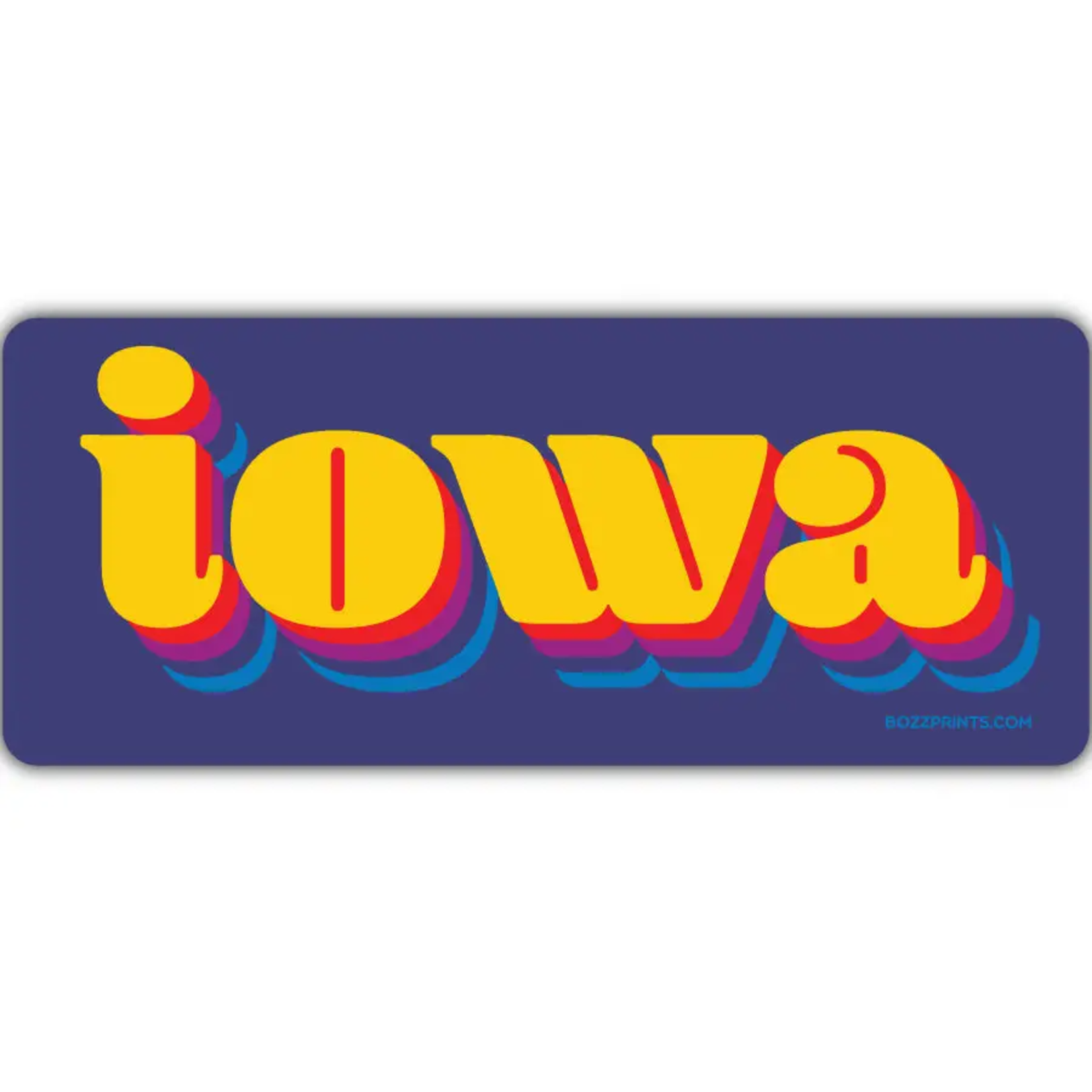 Bozz Prints Iowa Retro Sticker