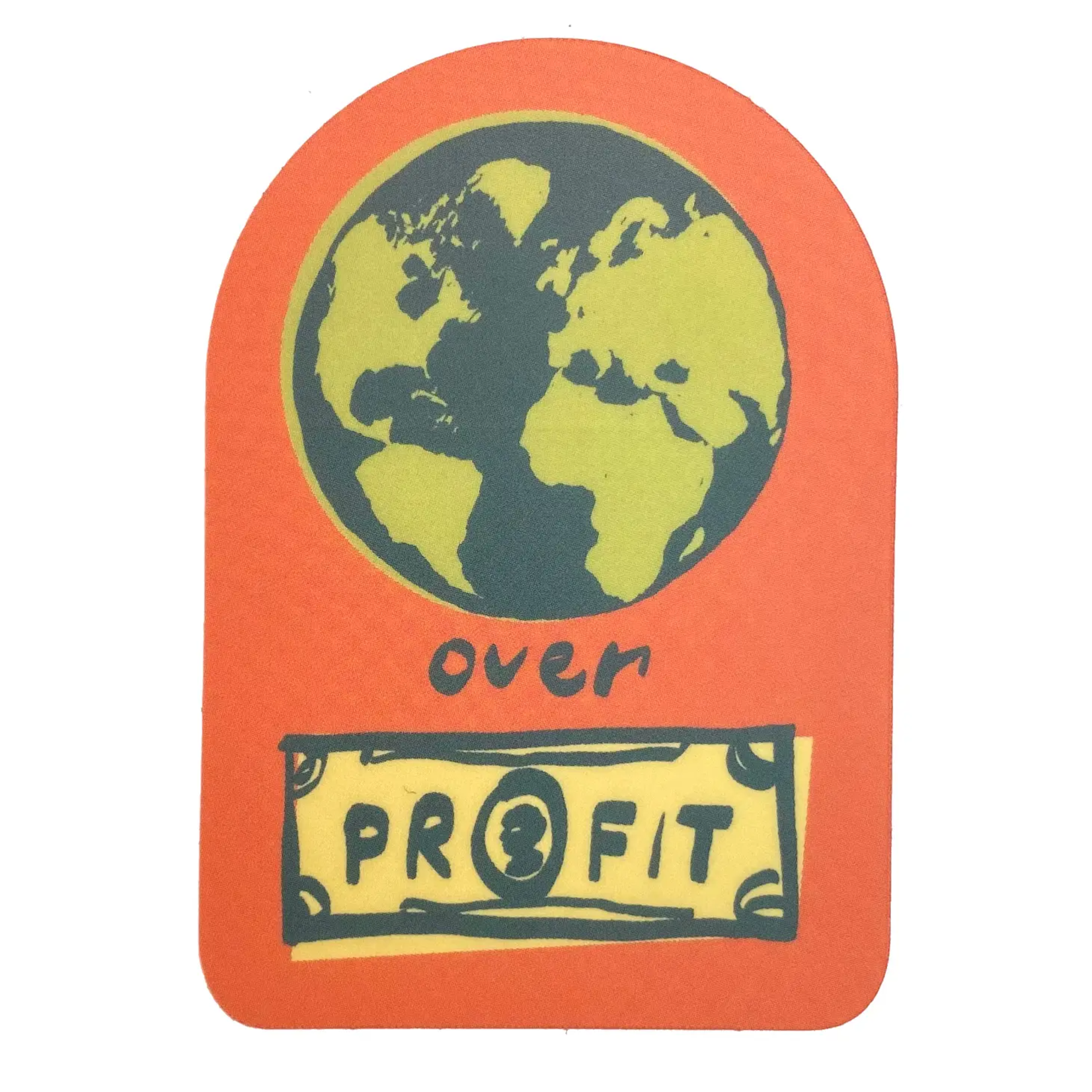Ladyfingers Letterpress Planet Over Profit Sticker