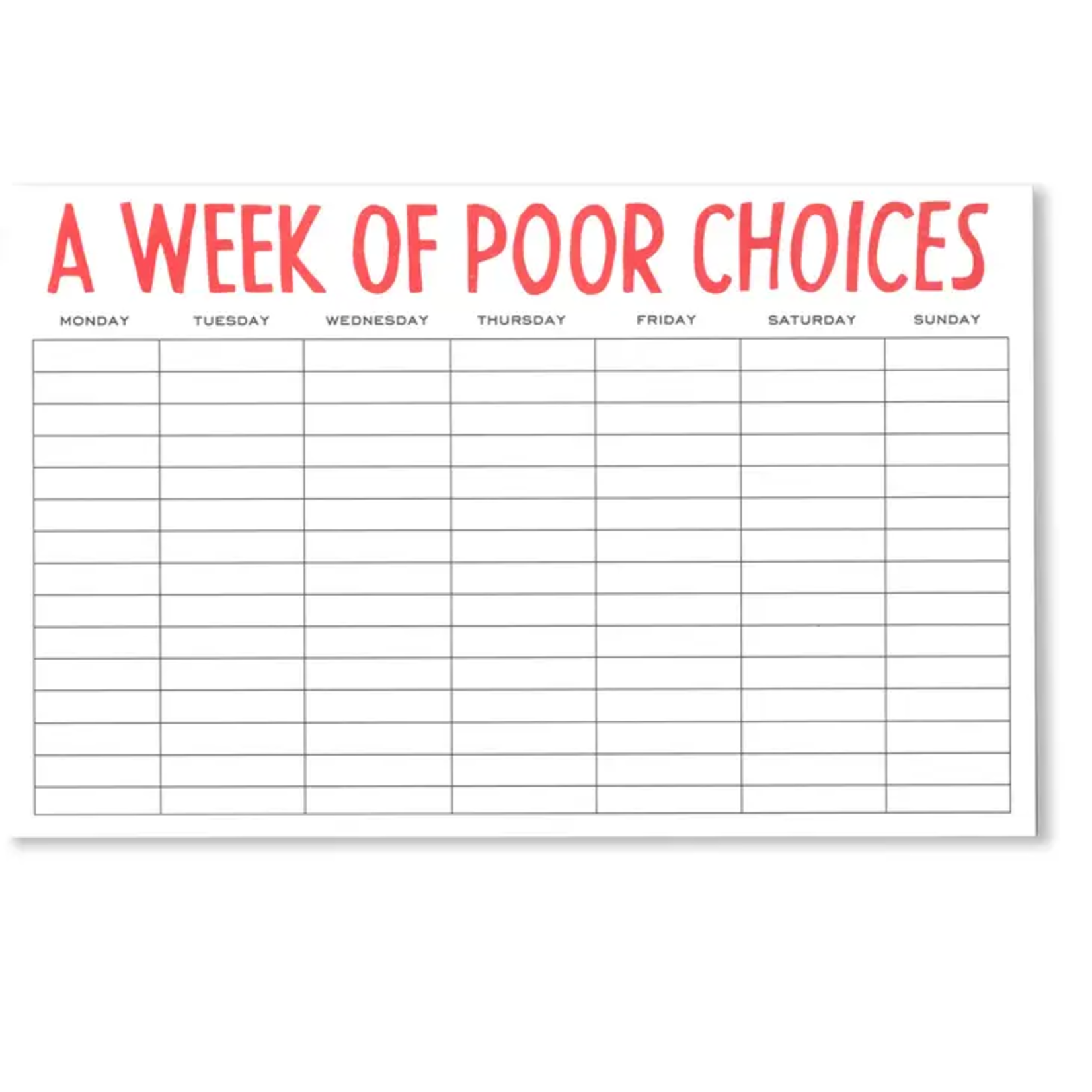 Power & Light Press Poor Choices Planner Pad