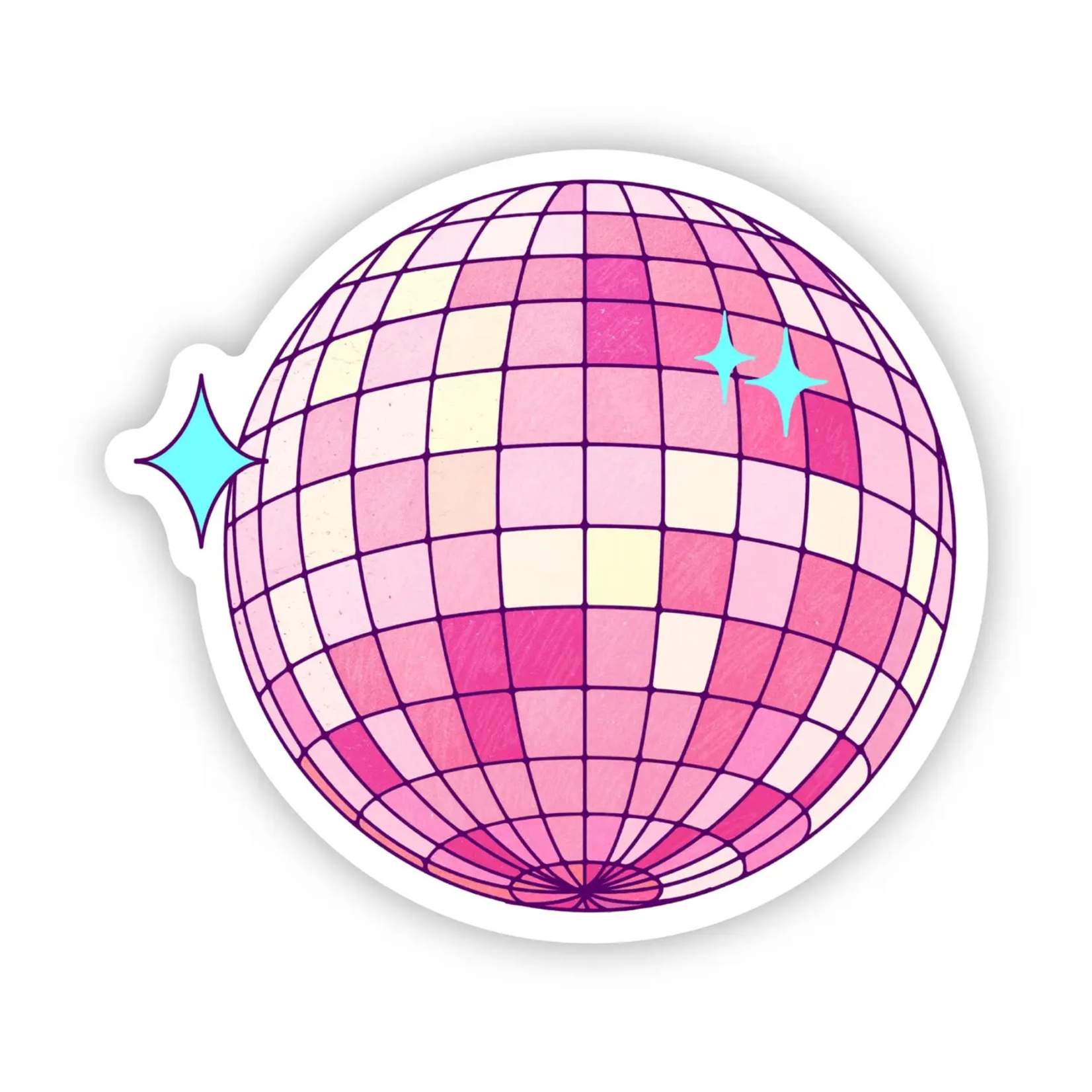 Big Moods Discoball Pink Sticker
