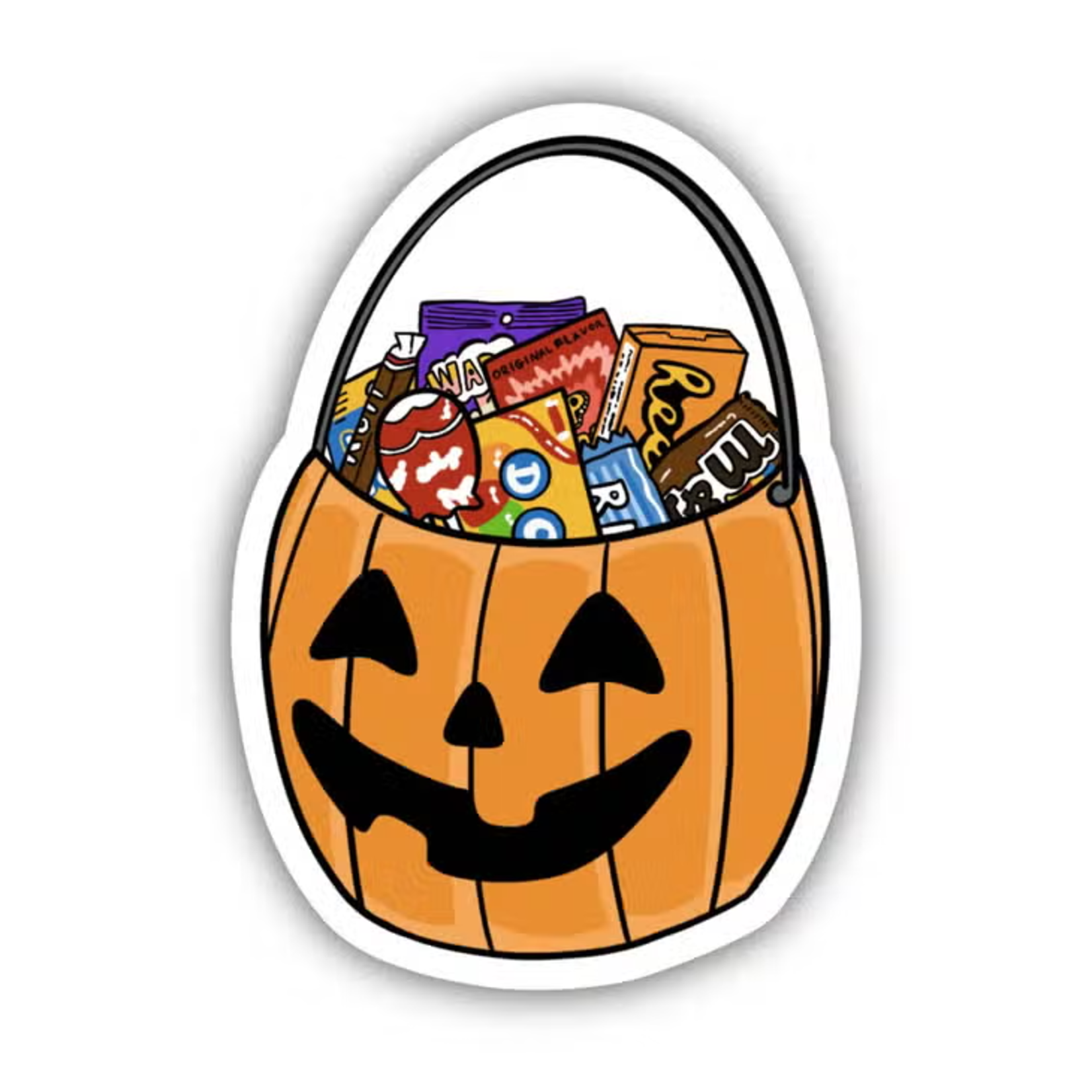 Big Moods Halloween Bucket With Candy Sticker
