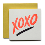 Ladyfingers Letterpress XOXO Tiny Card