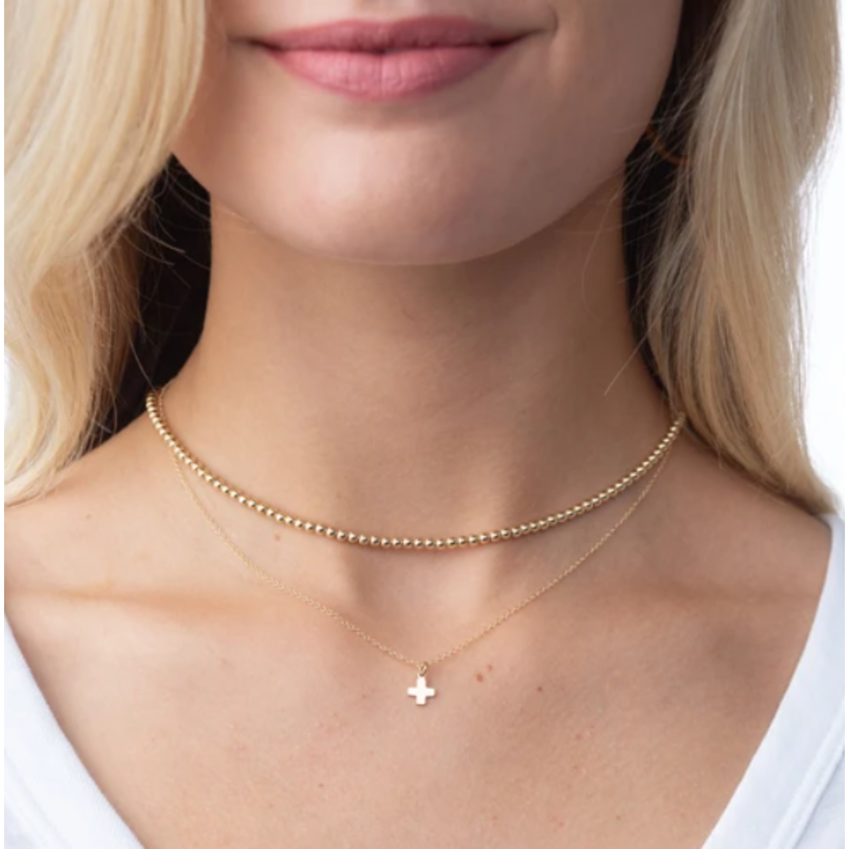 enewton 16" Gold Necklace Cross Charm