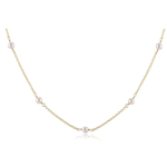 enewton 17" Choker Simplicity Chain Gold 4mm Bead Pearl