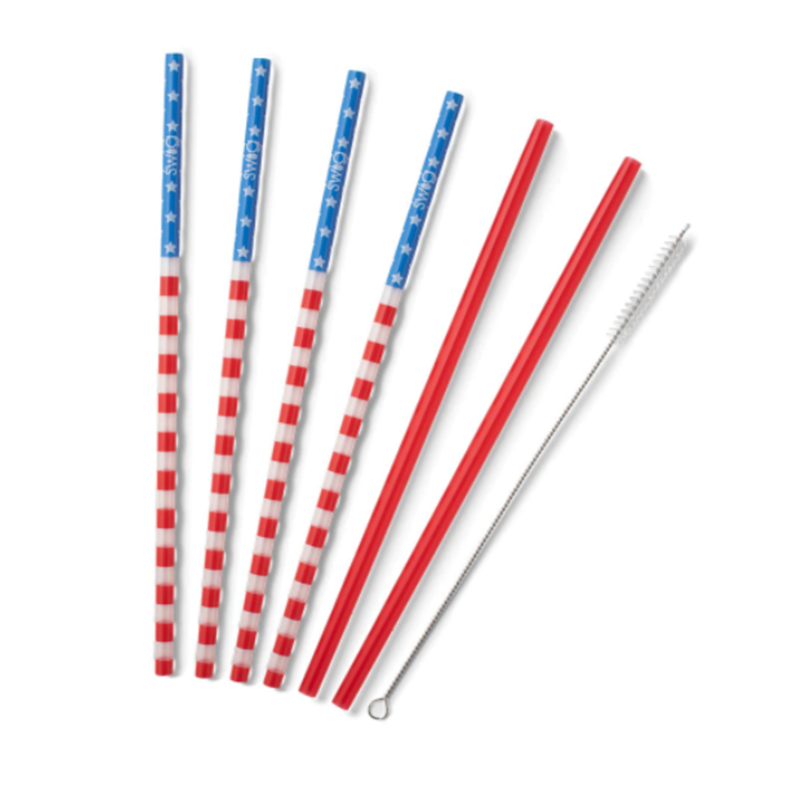 Swig Swig Stars and Stripes Reusable Straw Set