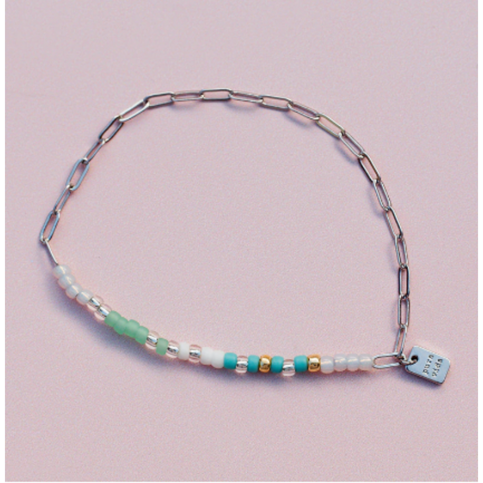 Puravida Seabright Stretch Bead & Chain Bracelet