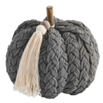 Mud Pie Gray Braided Pumpkin