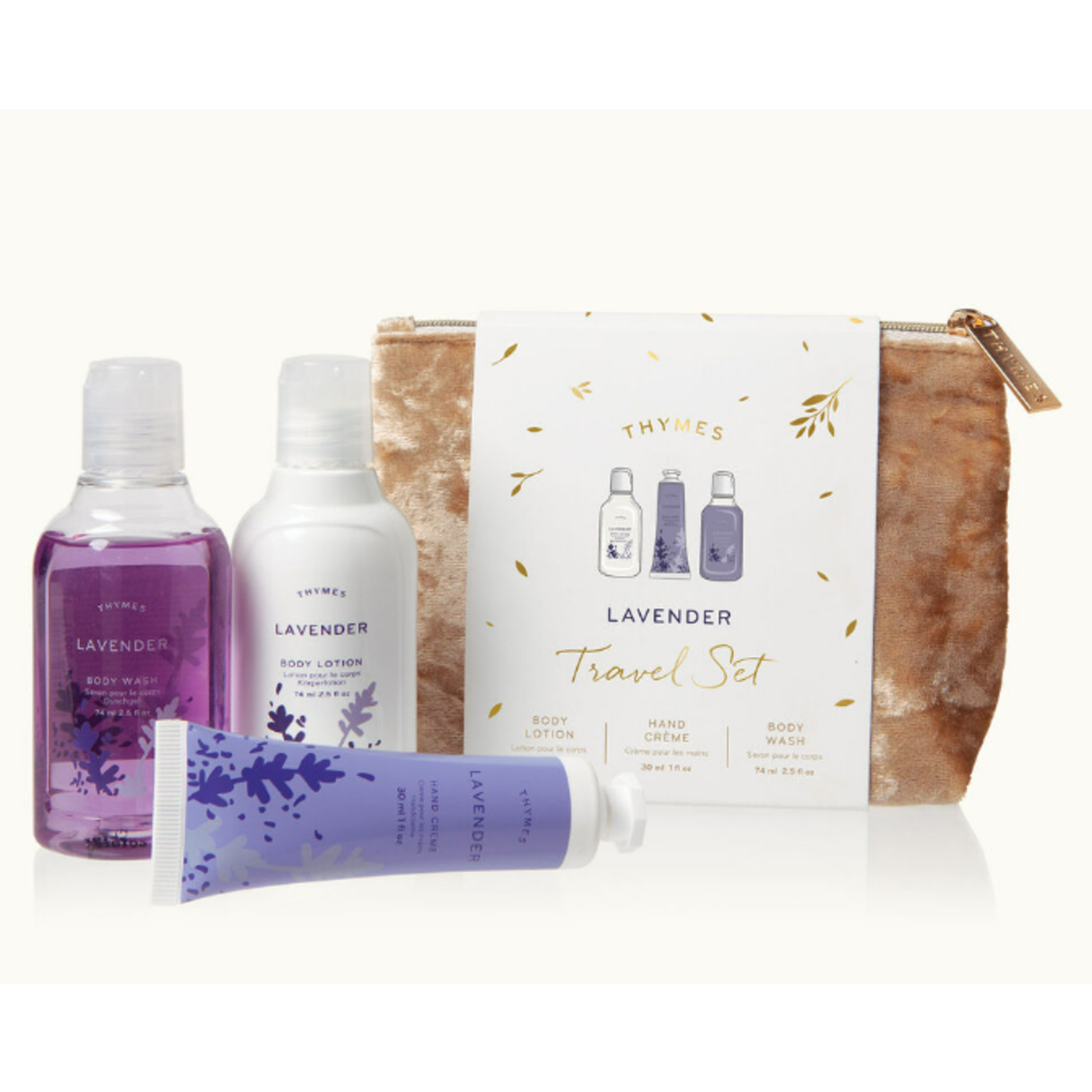 Lavender Travel Set with Beauty Bag