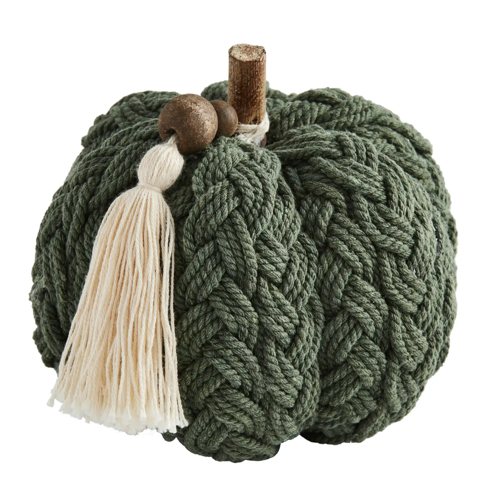 Mud Pie Green Braided Pumpkin