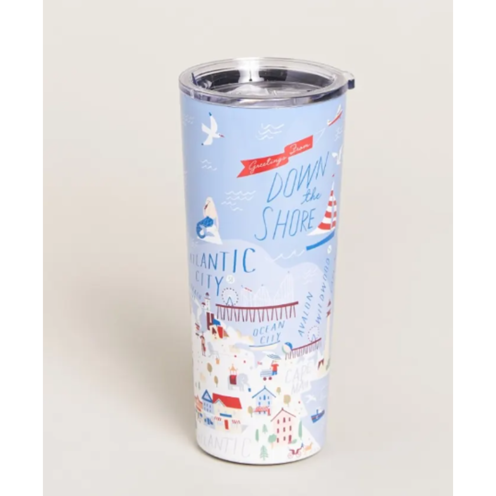 Stainless Steel Drink Tumbler 22oz Down The Shore