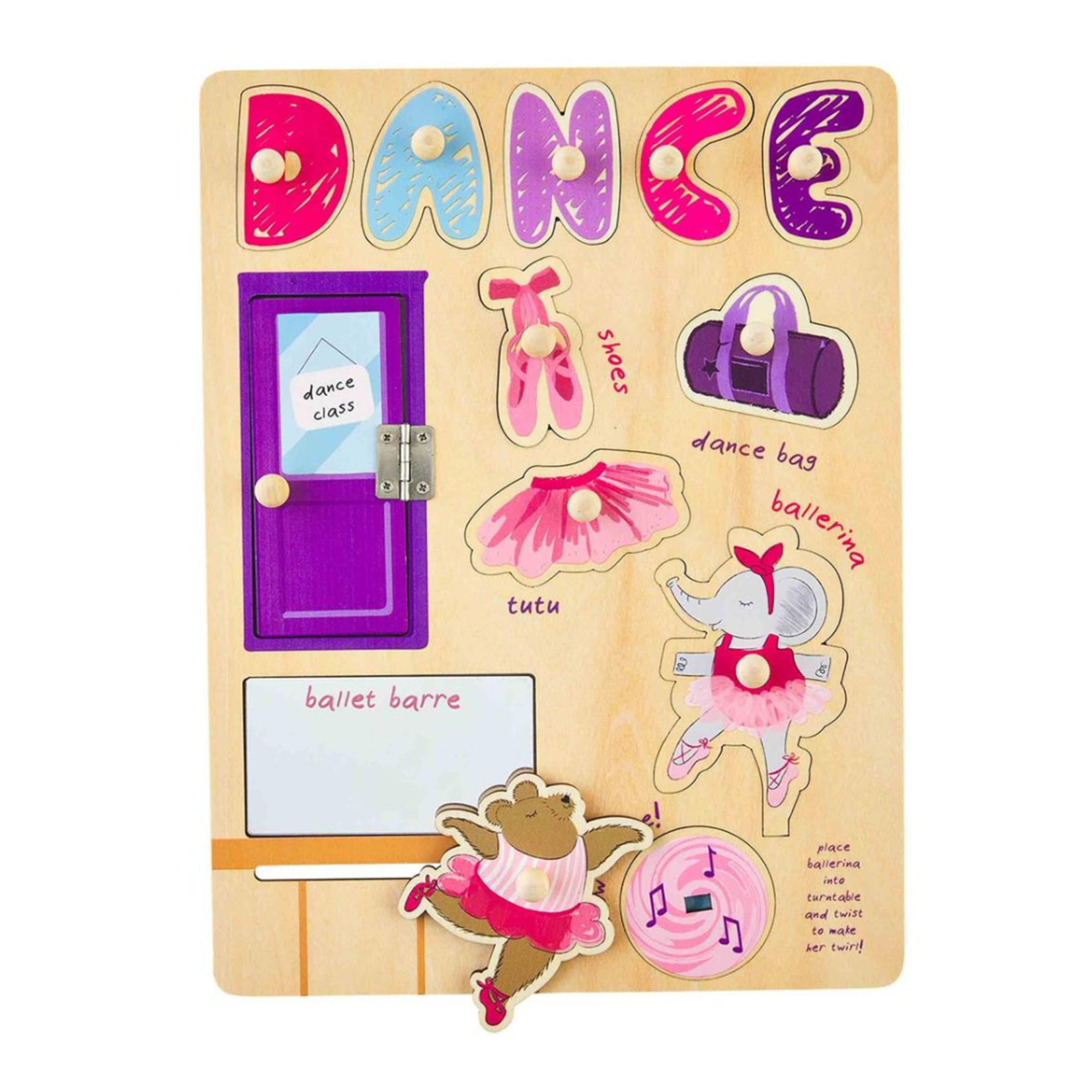Mud Pie Dance Busy Board Wood Puzzle
