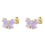 Opal Butterfly Stud Earrings-LavOpalGold