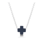 enewton 16" Necklace Sterling - Signature Cross Navy