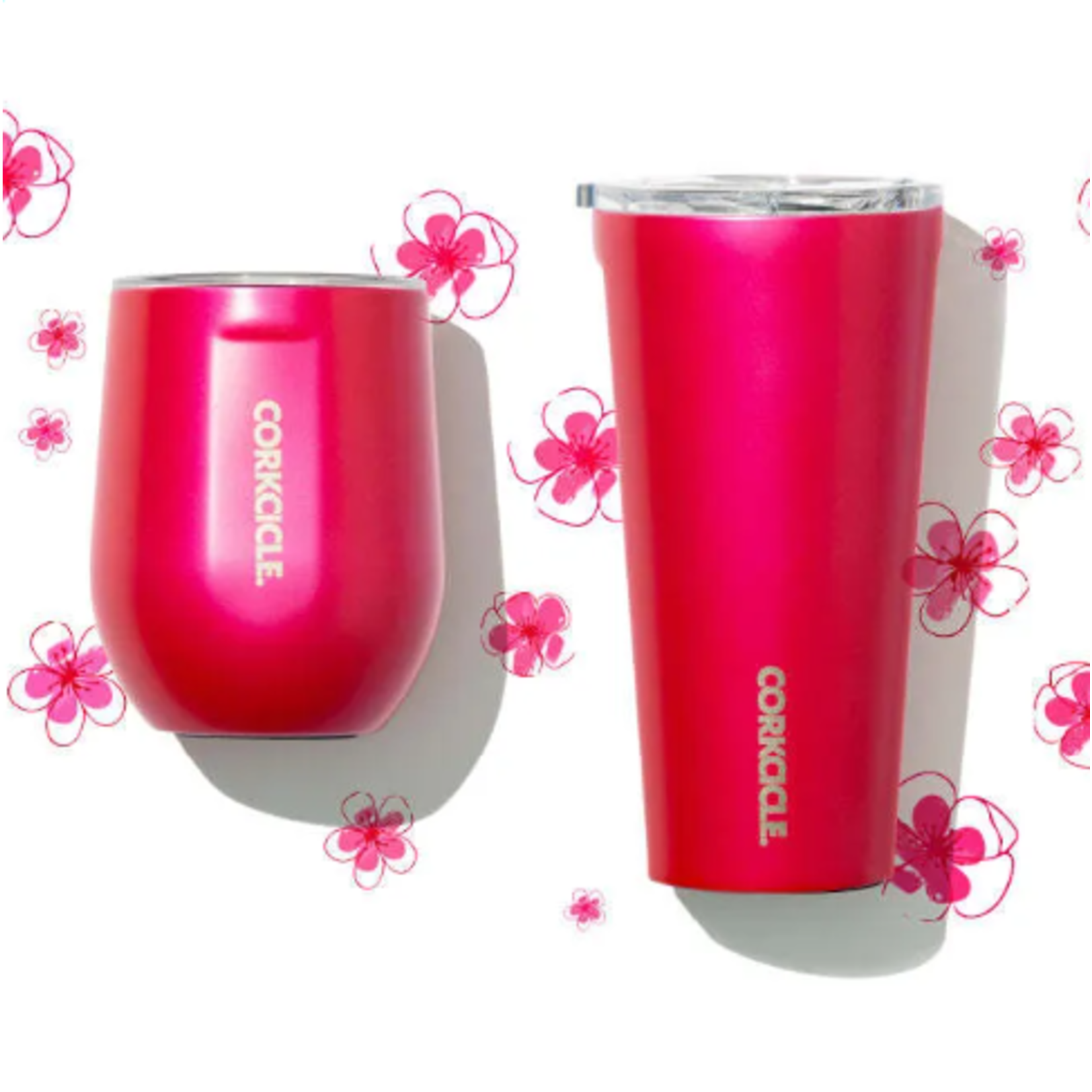 Corkcicle Corkcicle 12oz Stemless Cherry Blossom