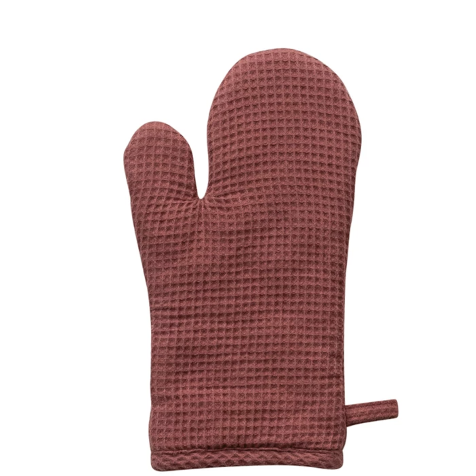 Woven Linen & Cotton Waffle Hot Mitt