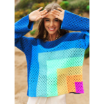 Neon Multi Color Blocked Sweater