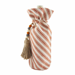 Mud Pie Stripe Thanksgiving Wine Bag