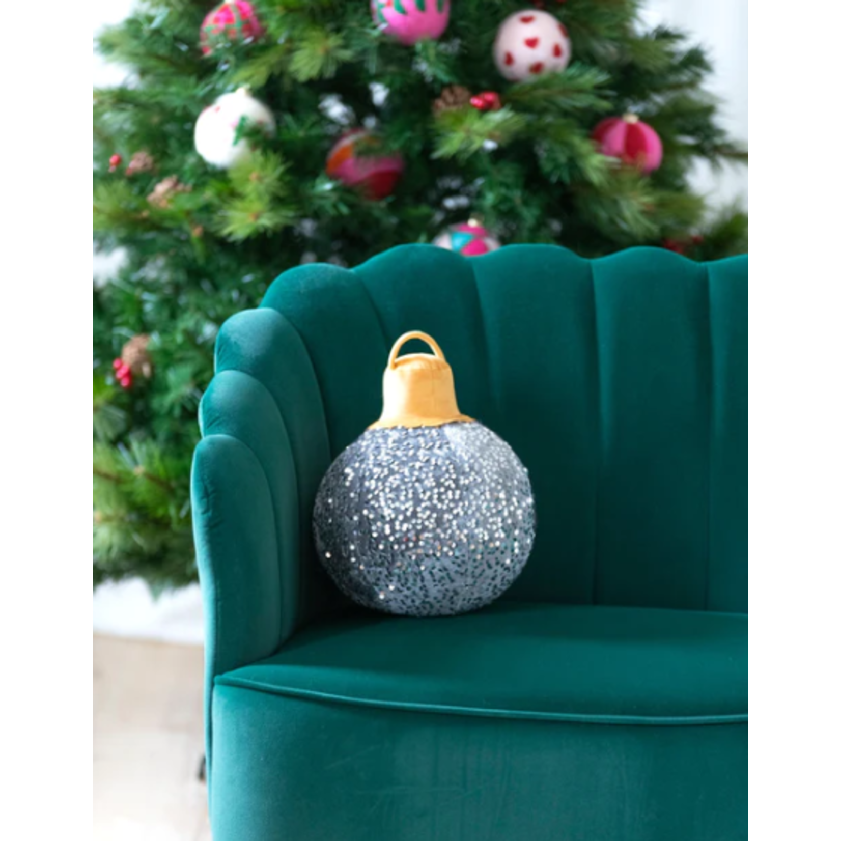 Medium Merry Bauble Sparkle Pillow