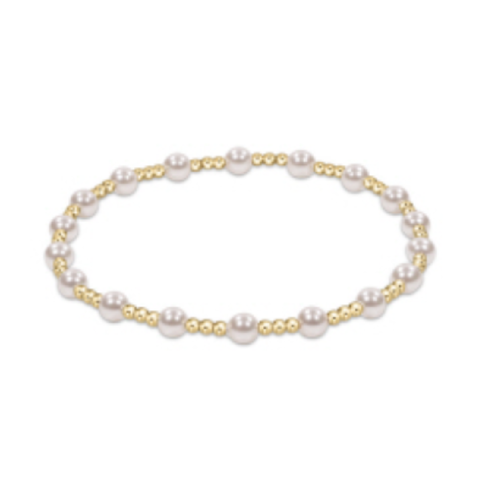 enewton Classic Serenity Pattern 4mm Bead Bracelet - Pearl