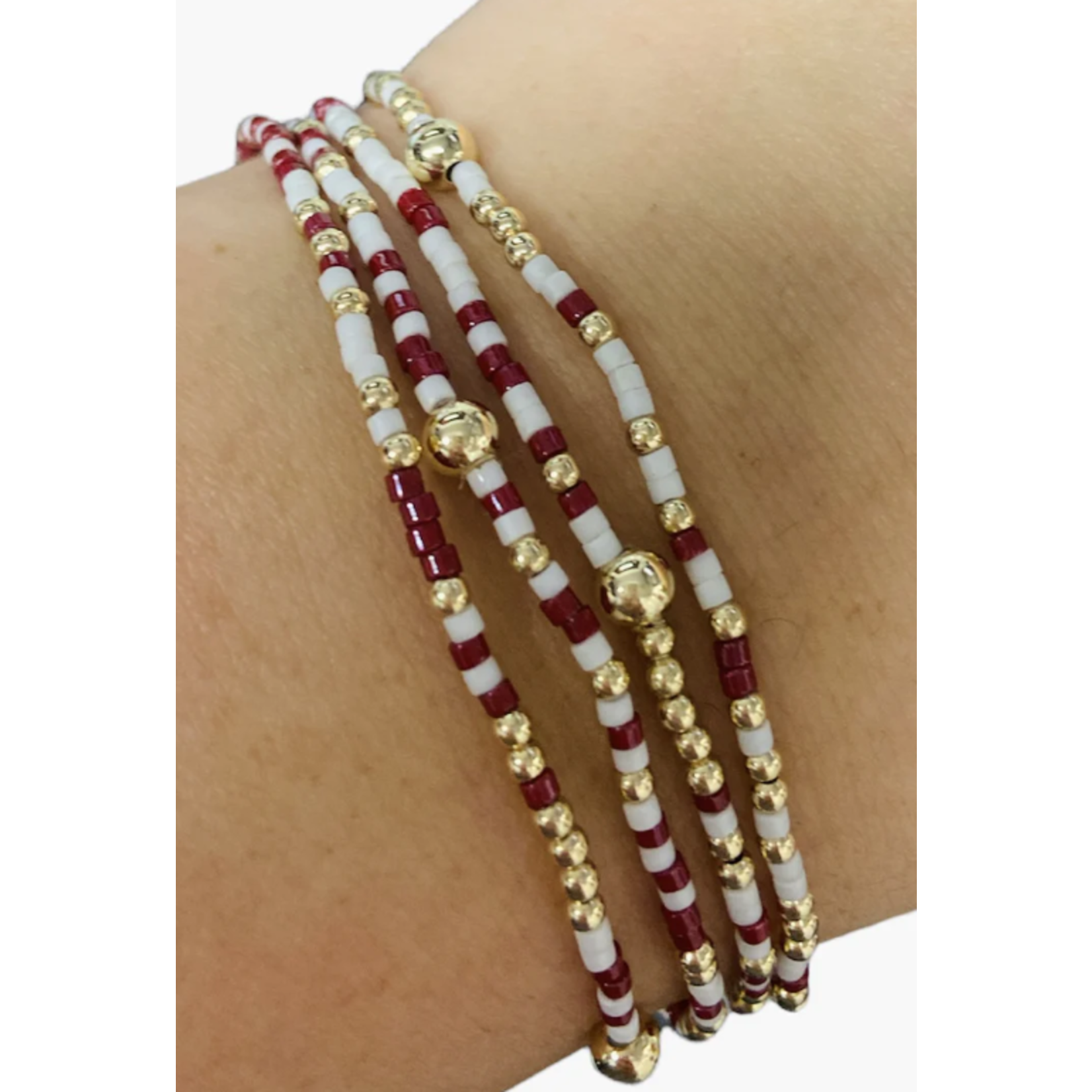 enewton Gameday Hope Unwritten Bracelet-Wine & White