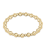 enewton Classic Grateful Pattern 6mm Bead Bracelet Gold