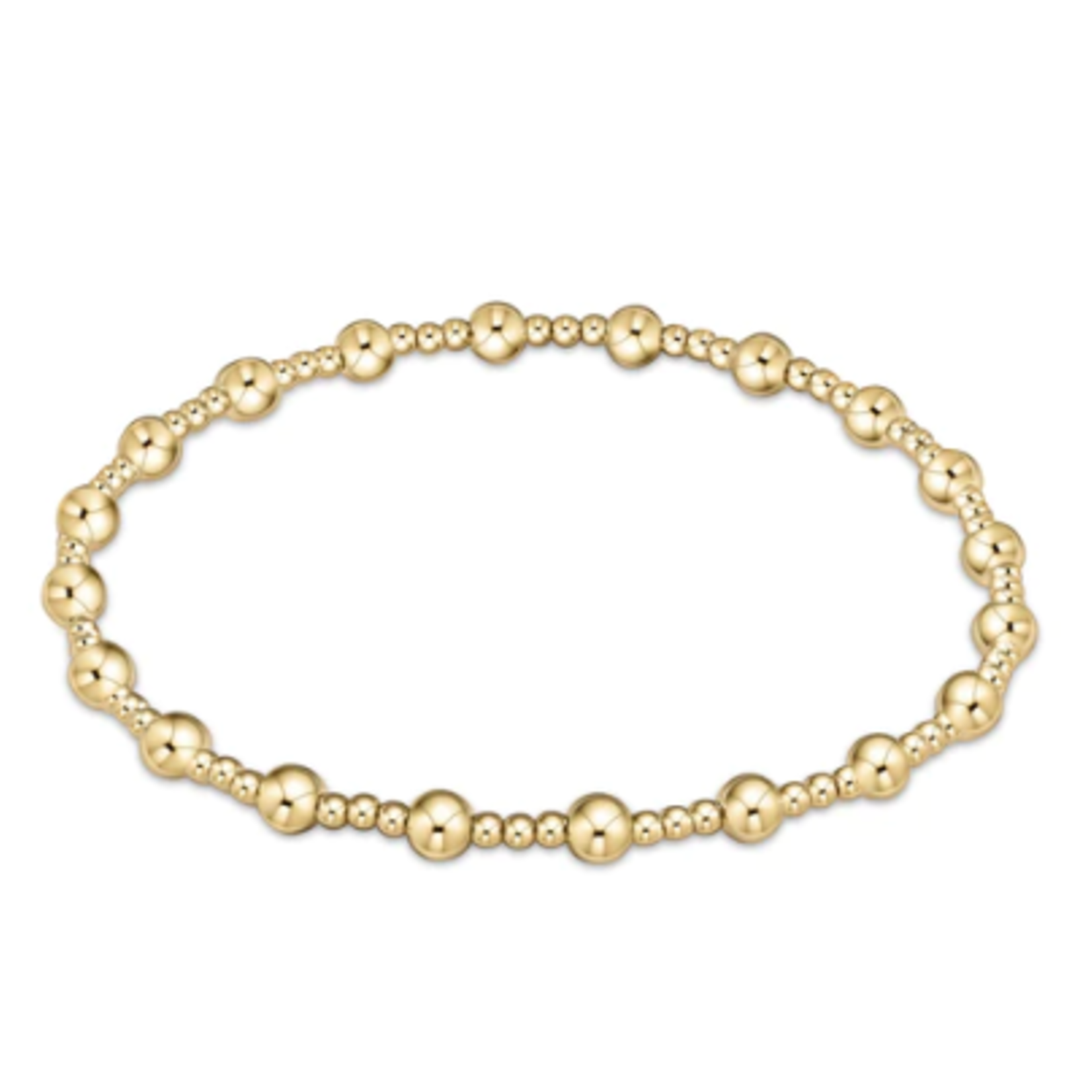 enewton Classic Sincerity Pattern 4mm Bead Bracelet Gold