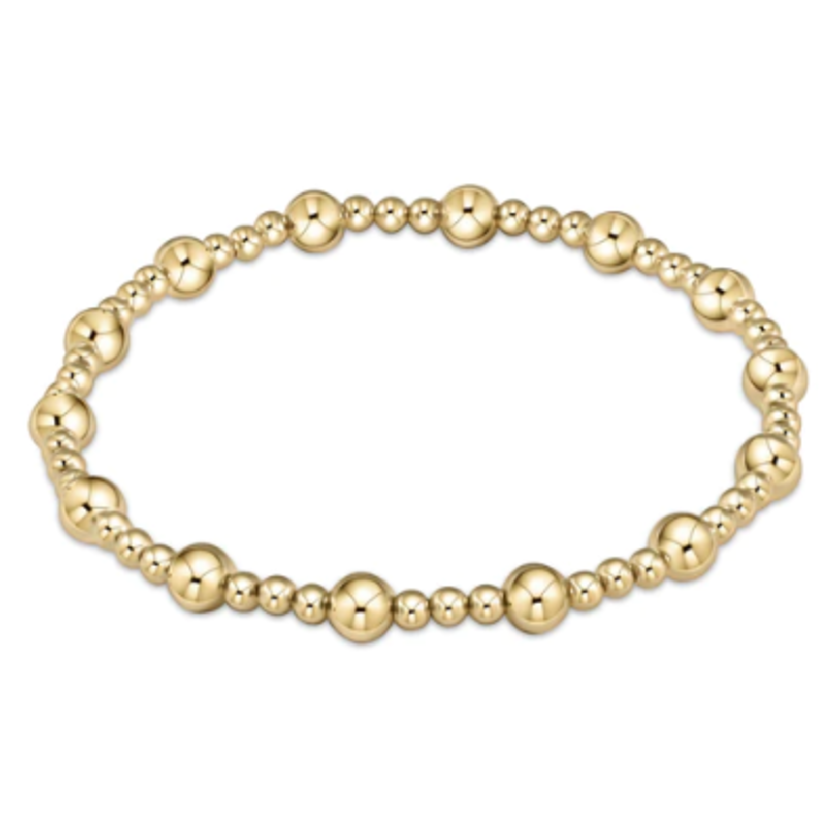 enewton Classic Sincerity Pattern 5mm Bead Bracelet Gold