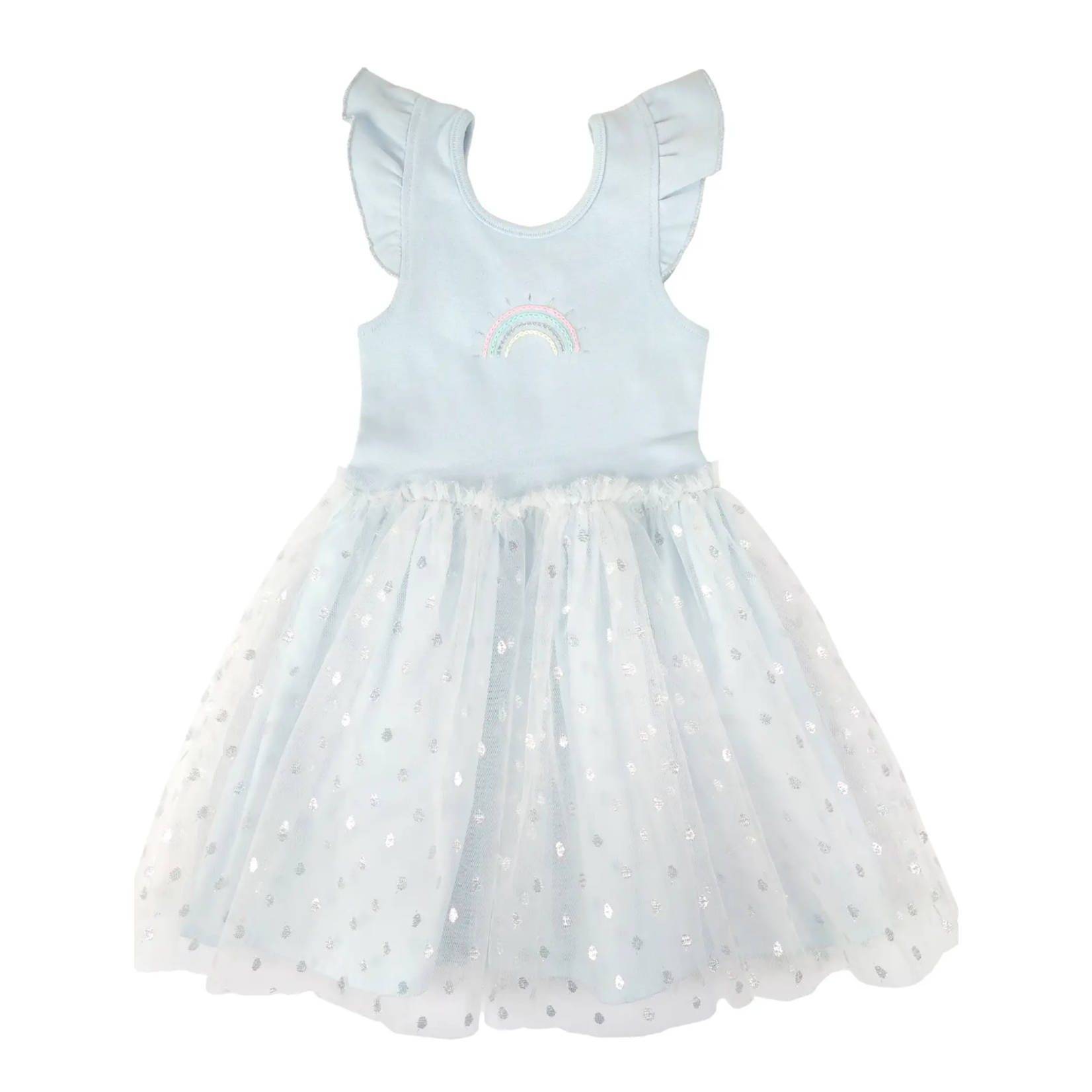 Blue Silver Rainbow Ballet Dress 1-2 Years