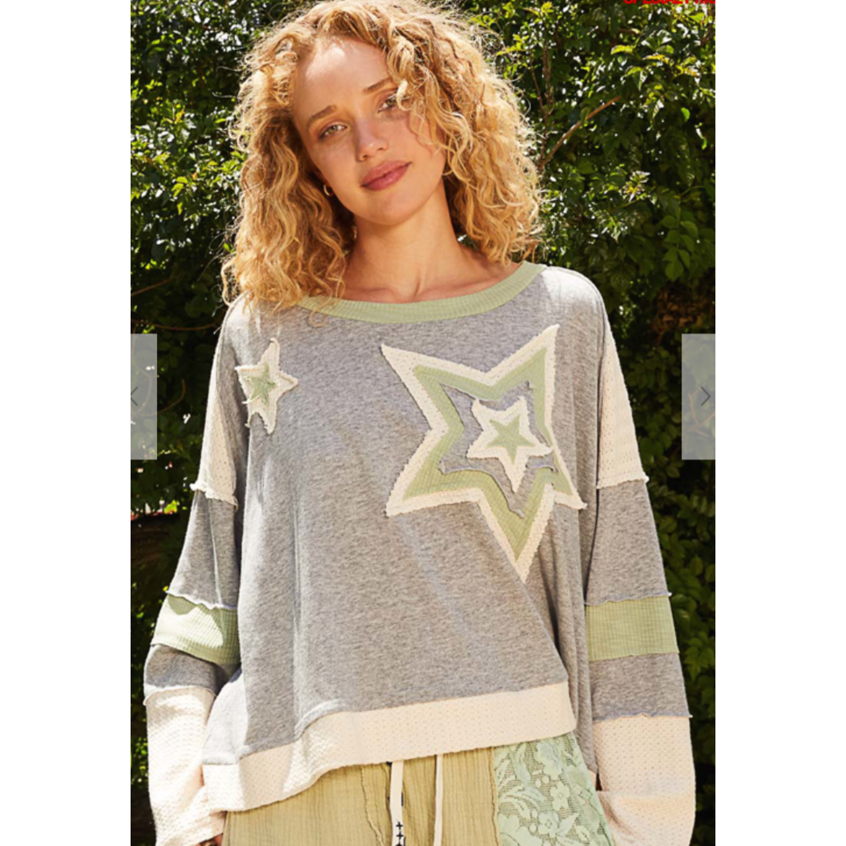 Layered Star Knit Top