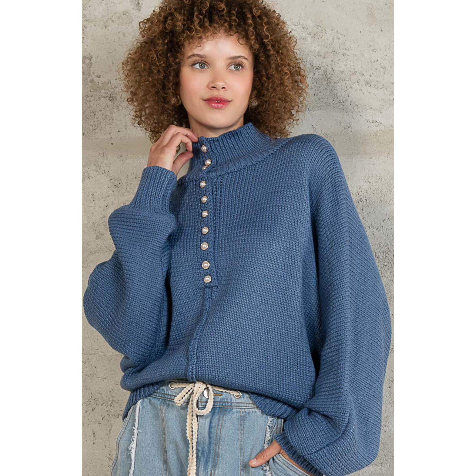 Pearl Button Sweater