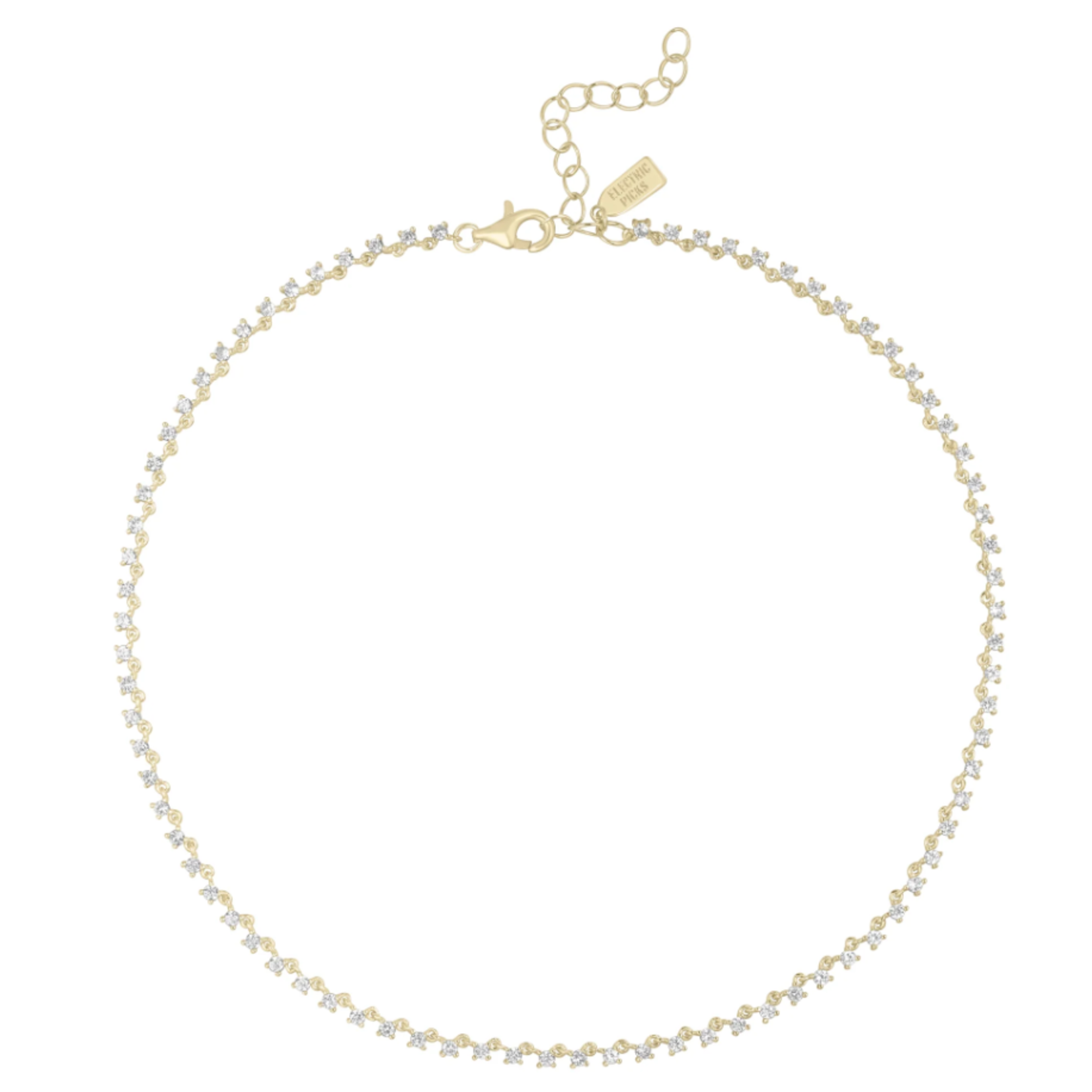 Electric Picks Runway Necklace Gold
