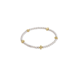 enewton Signature Cross Small Pearl Pattern 3mm Bead Bracelet - Gold