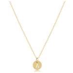 enewton 16" Necklace Gold-Respect Small Gold Initial Disc